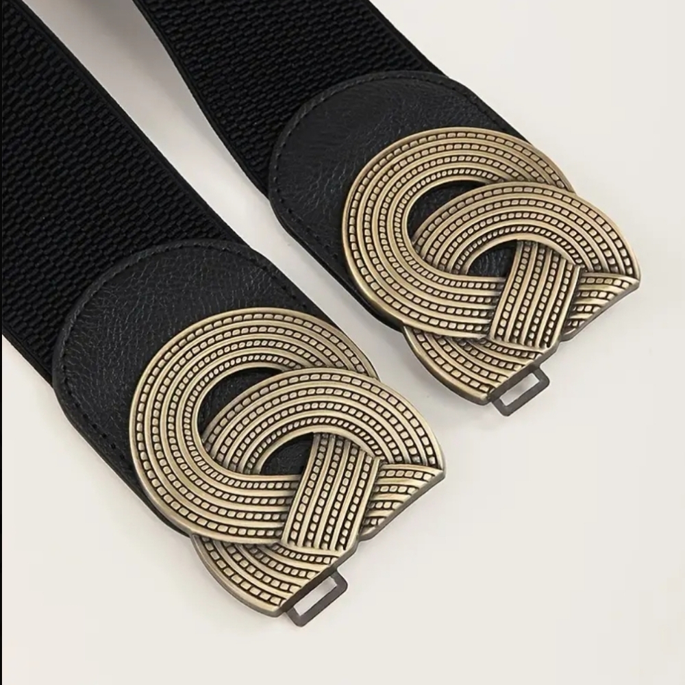 Elastic Metal Belt/ Decorate Wide Belt - Picture 8 of 9